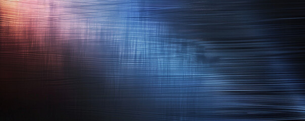 An abstract background with a sleek titanium metallic panel, showcasing a subtle iridescent sheen, set against a gradient of deep blues and blacks. The sophisticated metal finish creates a refined and