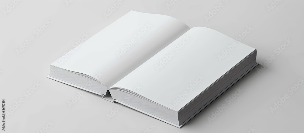 Poster mockup template with a solid book cover for inserting a logo or graphic design in the available copy