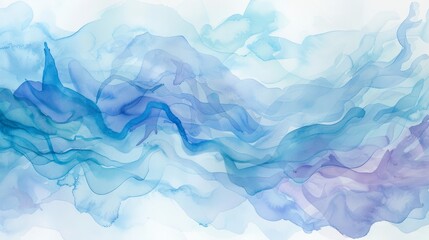 Obraz premium Abstract Watercolor Background with Flowing Blue and Purple Hues.