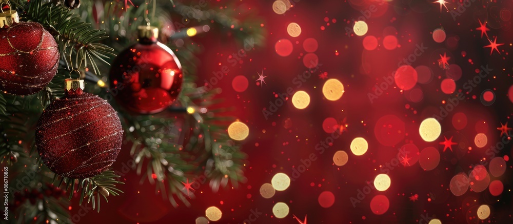 Poster festive christmas holiday backdrop with room for your text in the image. copy space image. place for