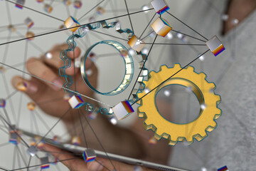 gear Technology setting concept background