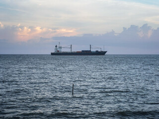 tanker in the sea