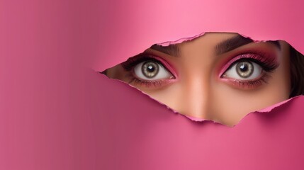 Girl with Bright Eye Makeup: Beauty and Party Concept - Business Card for Artists