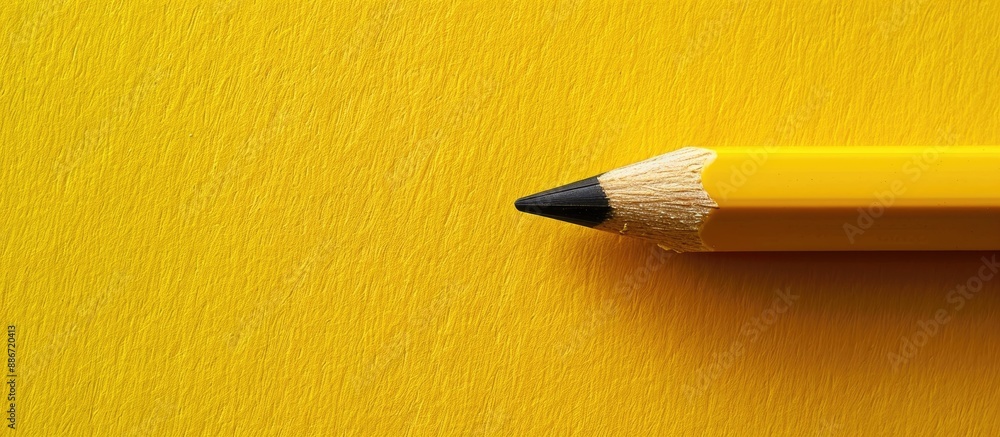 Poster enhance efficiency by writing with a pencil on a yellow background with adequate copy space for imag
