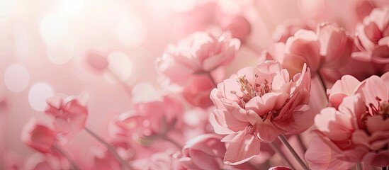 Obraz premium High quality photo with a soft pink background providing copy space for text