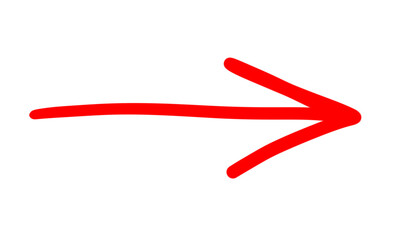 Red arrow sign. symbol and icon isolated. Png