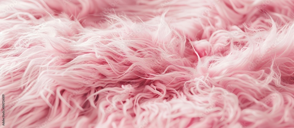Poster close up of a soft pastel pink fur texture providing a background with space for adding images shift