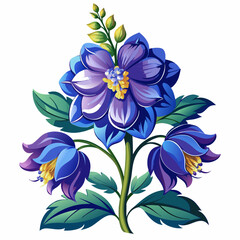 Delphinium flower vector illustration 