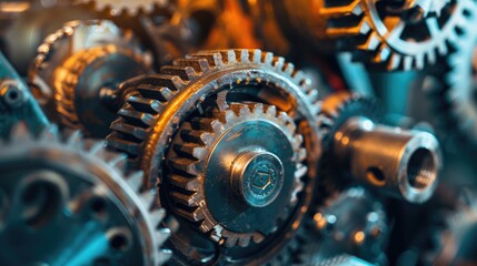 Industrial gears and mechanisms, representing innovative engineering and technology.