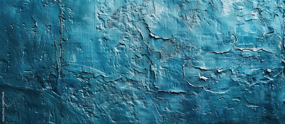 Poster blue textured wall ideal as a background or texture in an image with copy space