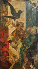 Naklejka premium Abstract oil painting of ancient East Java Asia