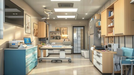 Fototapeta premium StateoftheArt Veterinary Clinic A Haven for Healing and Comfort for Pets and Owners