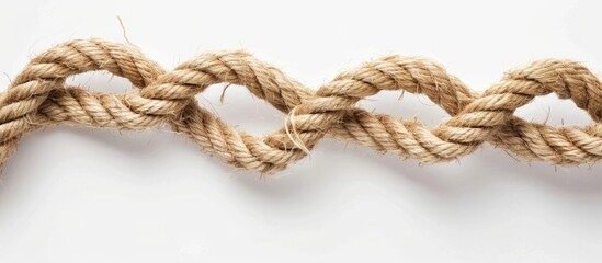 Rope frame on a white backdrop with copy space image