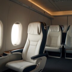 Clean airplane interior