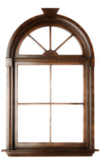 Modern and minimal house window for interior decoration isolated on background, open office glass window frame.