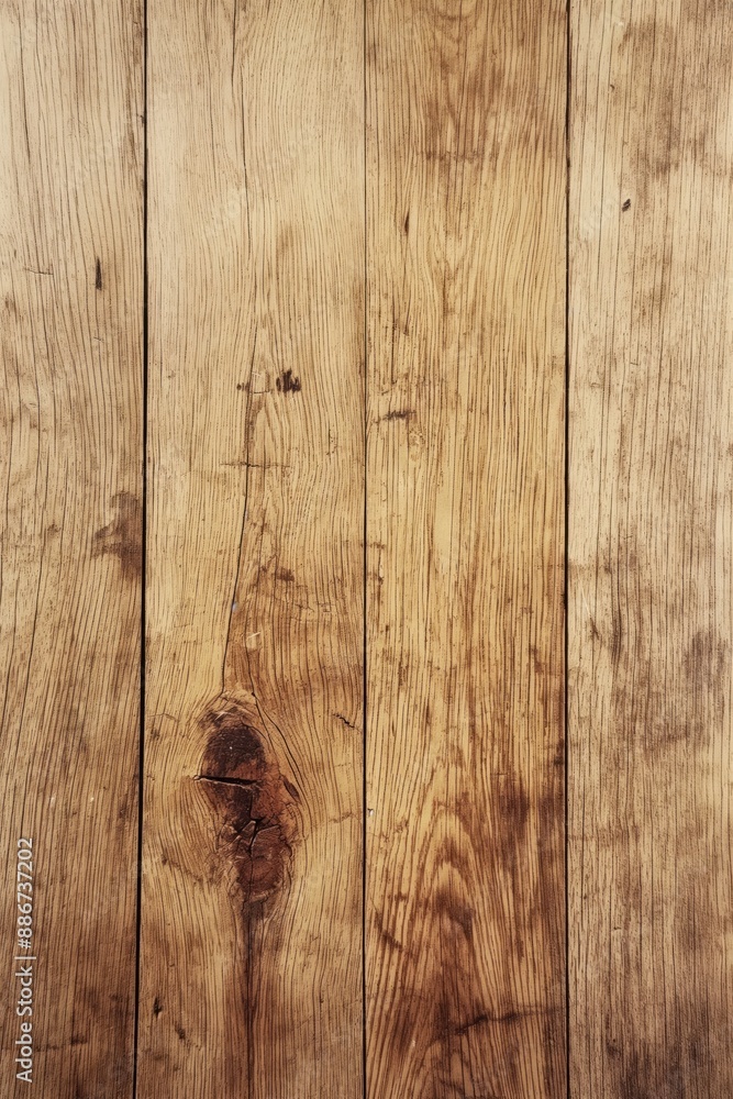 Poster wooden surface with dark brown hue features vertical lines varying in thickness creating texture. sm