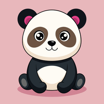 Adorable Cute Panda Logo Design