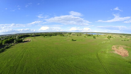 Aerial photography from a quadcopter. Scenery.