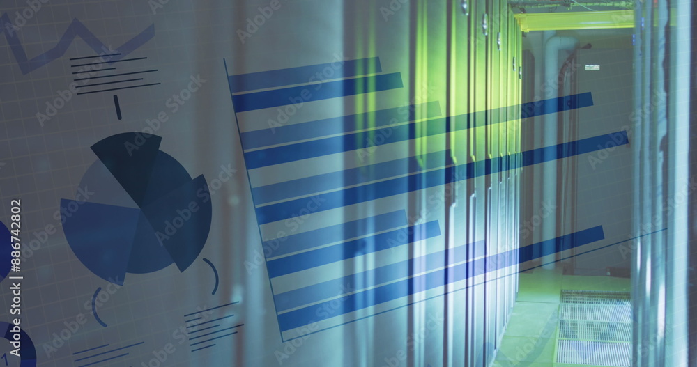 Poster image of data processing over computer servers