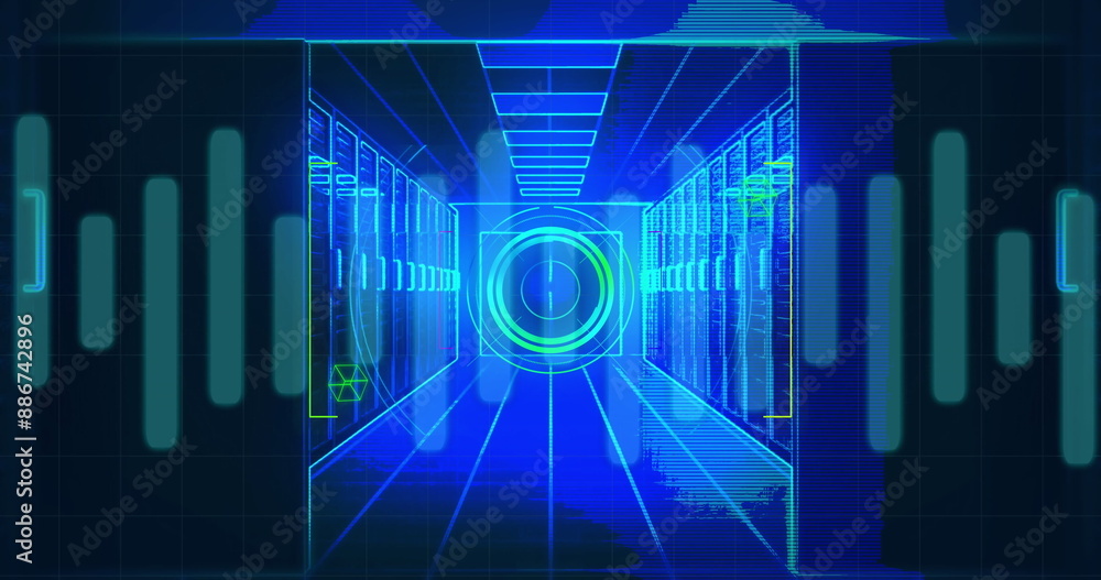 Poster image of data processing over computer servers