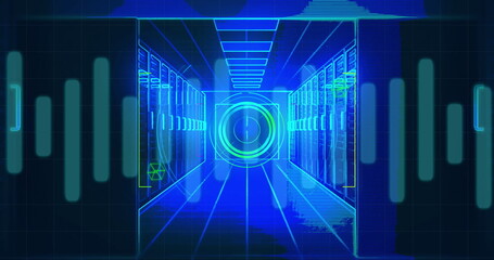 Image of data processing over computer servers