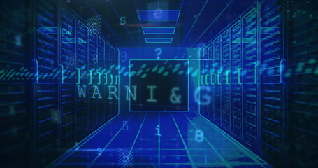 Image of data processing by computer servers