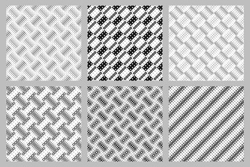 Seamless geometrical square pattern background set - abstract  vector graphic from squares