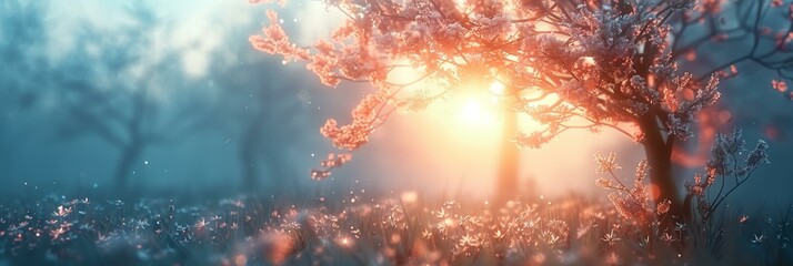 Obraz premium Serene Cherry Blossom Scene
