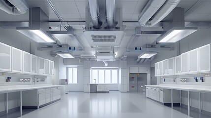 A ventilation system in a laboratory that provides