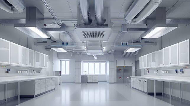 A ventilation system in a laboratory that provides