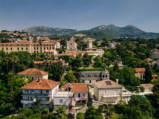 Obraz premium aerial view of Herceg Novi, aerial view on city, Montenegro