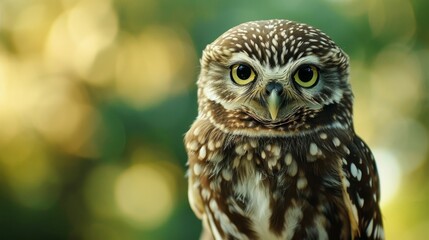 Obraz premium Little Owl perched on a branch