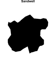 Sandwell blank outline map