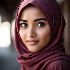 Naklejka premium portrait of a muslim woman in hijab
