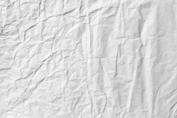 crumpled white kraft paper texture