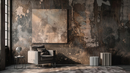 poster wall mockup old background