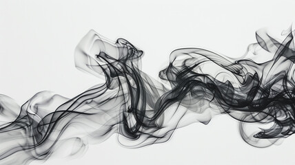Fototapeta premium black smoke on a white background