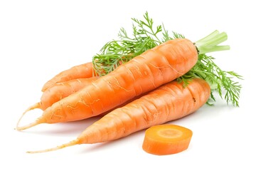 fresh carrot isolated on white background