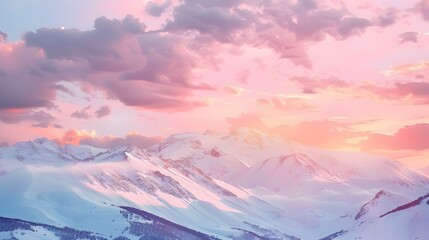 Obraz premium Pastel colors of a spring dawn illuminating image