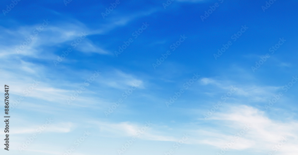 Wall mural blue sky with white clouds