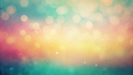 Softly blurred warm pastel gradient background with multicolor digital grain noise and nostalgic lo-fi texture, evoking a retro vintage analog film aesthetic.