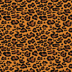 
leopard design vector illustration seamless pattern, fashionable background for textile