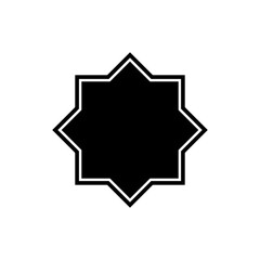 Islamic symbol of octagonal shape. Arabesque decoration Ramadan icon