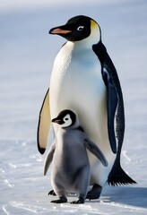 Obraz premium emperor penguin in polar regions