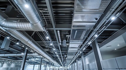 Obraz premium A modern ventilation system in the exhibition center img