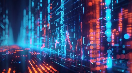 Fototapeta premium Building a Brighter Future: A Line Graph Shows Financial Security, stock market growth and Stability, generative AI
