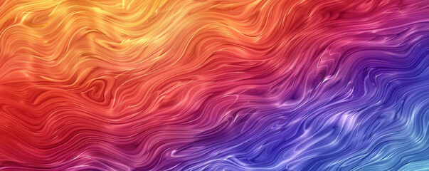Fototapeta premium A lively rainbow gradient wave background with energetic, swirling lines and a seamless blend of