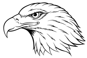 Elegant eagle head line art vector illustration design, perfect for prints and digital use.