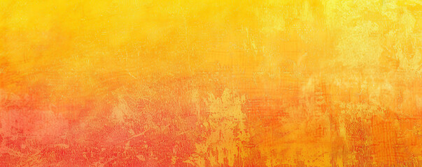 A grainy gradient banner background transitioning from bright yellow to deep orange, with a fine