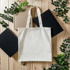 Empty Tote bag mockup 